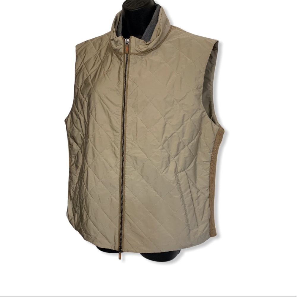 Casablanca Polo Equipment Italy Diamond Quilted Vest Zipper NWOT - Picture 6 of 8